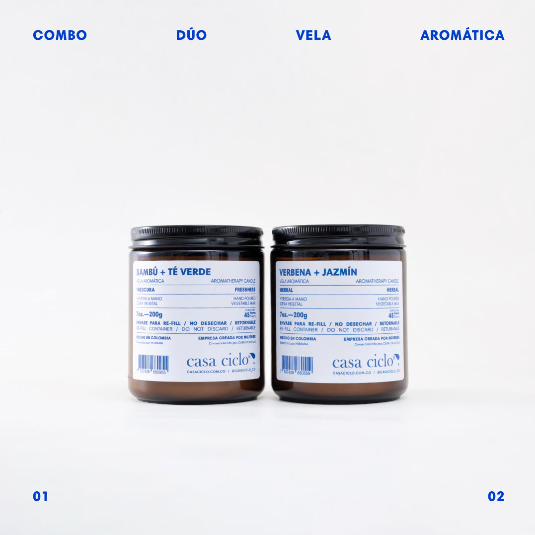 Combo dúo Vela aromática