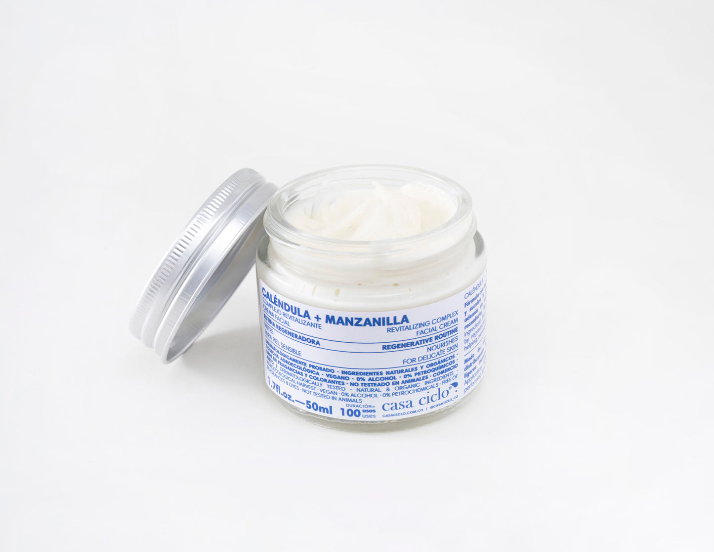 Crema Facial Revitalizante Caléndula y Manzanilla