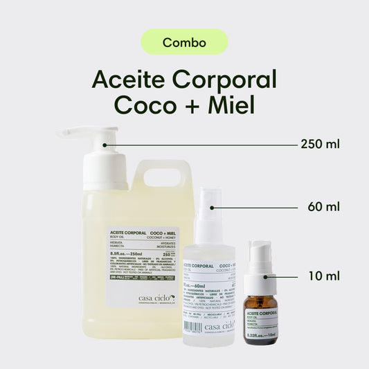 Combo Aceite Corporal Coco + Miel