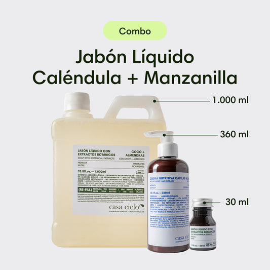 Combo Jabón Líquido Caléndula + Manzanilla