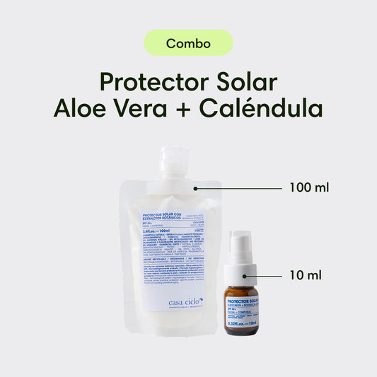Combo Protector Solar Aloe Vera + Caléndula