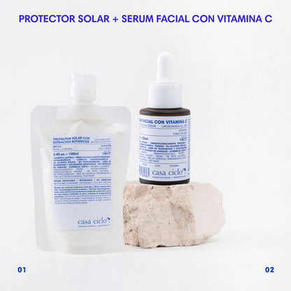 Duo Protector Solar + Serum Facial con Vitamina C
