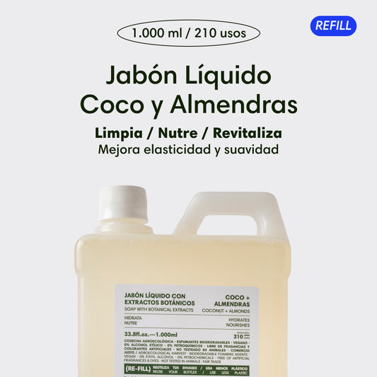 Jabón Líquido Coco y Almendras (Refill)