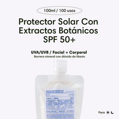 Protector Solar Con Extractos Botánicos SPF 50+