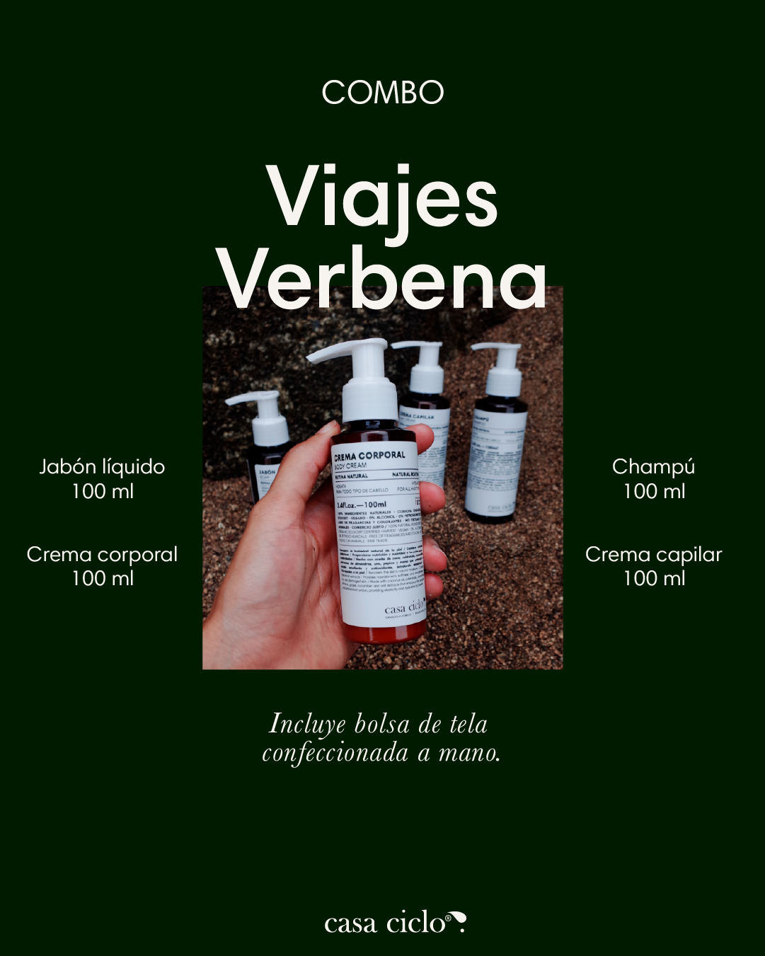 Combo Rutina Completa para Viajes Verbena 100ml