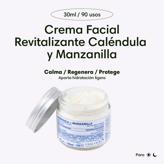 Crema Facial Revitalizante Caléndula y Manzanilla