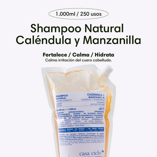Shampoo Natural Caléndula y Manzanilla (Refill)