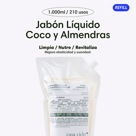 Jabón Líquido Coco y Almendras (Refill)