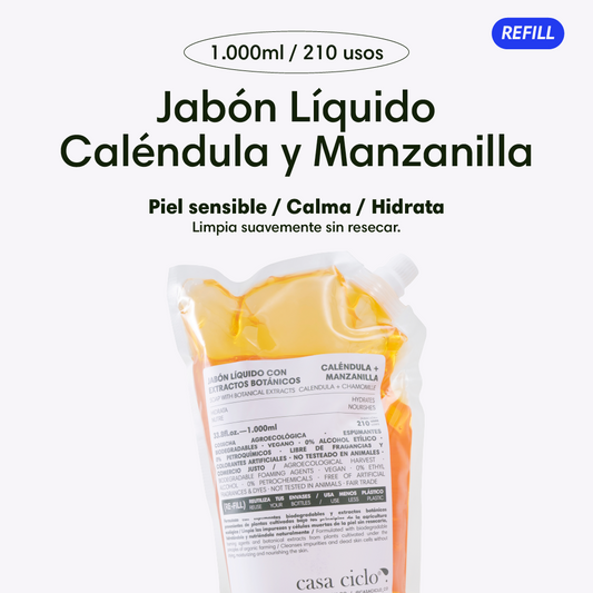 Jabón Líquido Caléndula y Manzanilla (Refill)