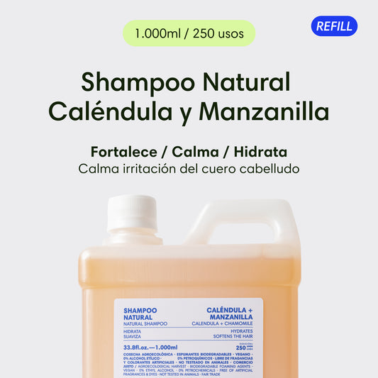 Shampoo Natural Caléndula y Manzanilla (Refill)