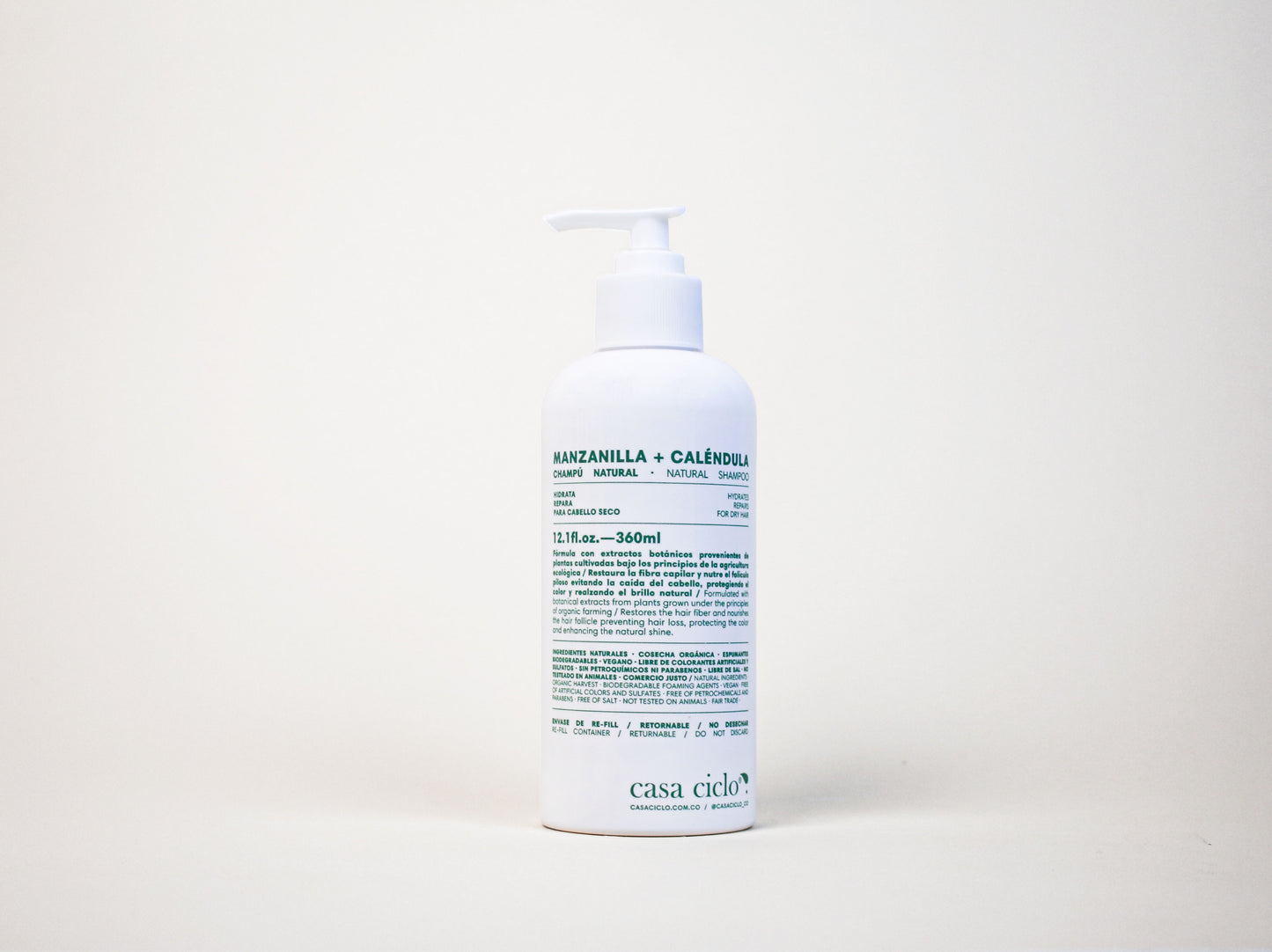 Shampoo natural Manzanilla + Caléndula